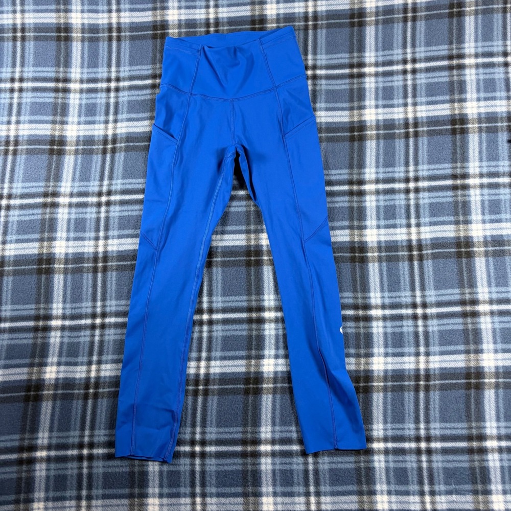 Lululemon Fast and Free High-Rise Tight Nulux Blue Pockets Size 0 W6BCXS
